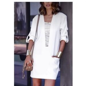 IRO Off White Dress with Modern Design Size 36/4/S